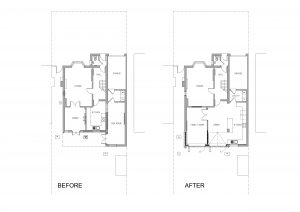 Before & after floor plans